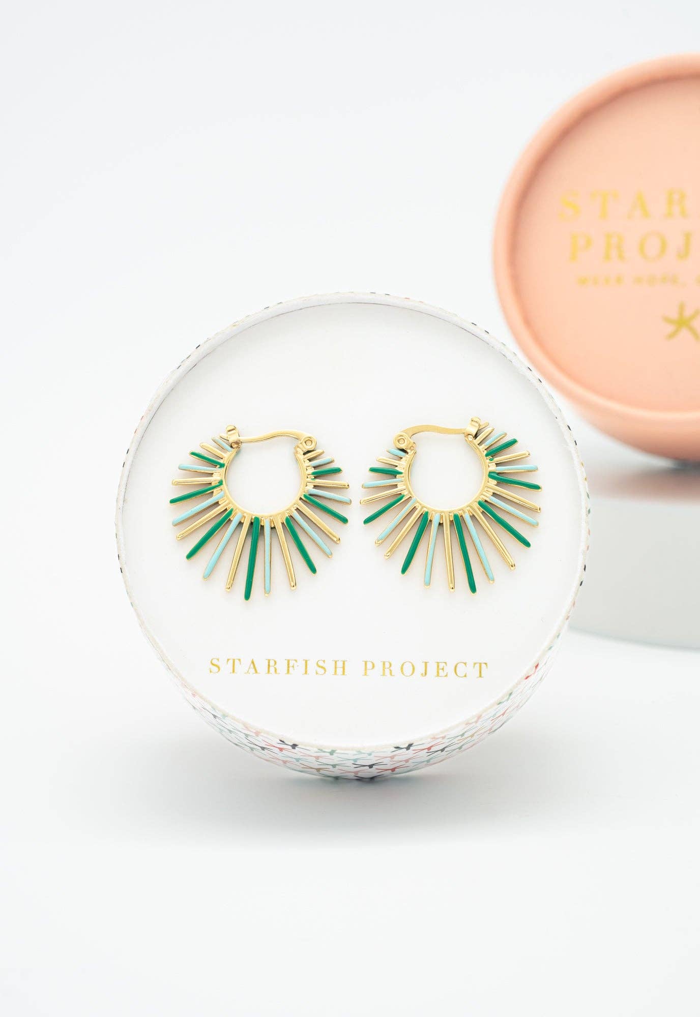 Radiant Rise Hoops in Mint