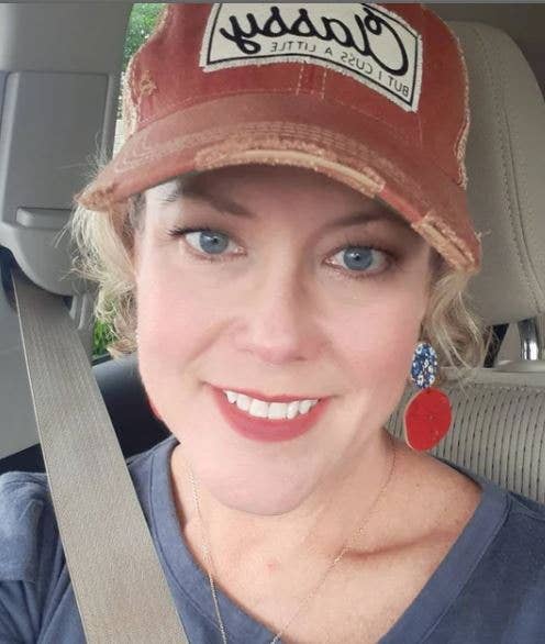 Classy But I Cuss A Little Red Distressed Trucker Cap
