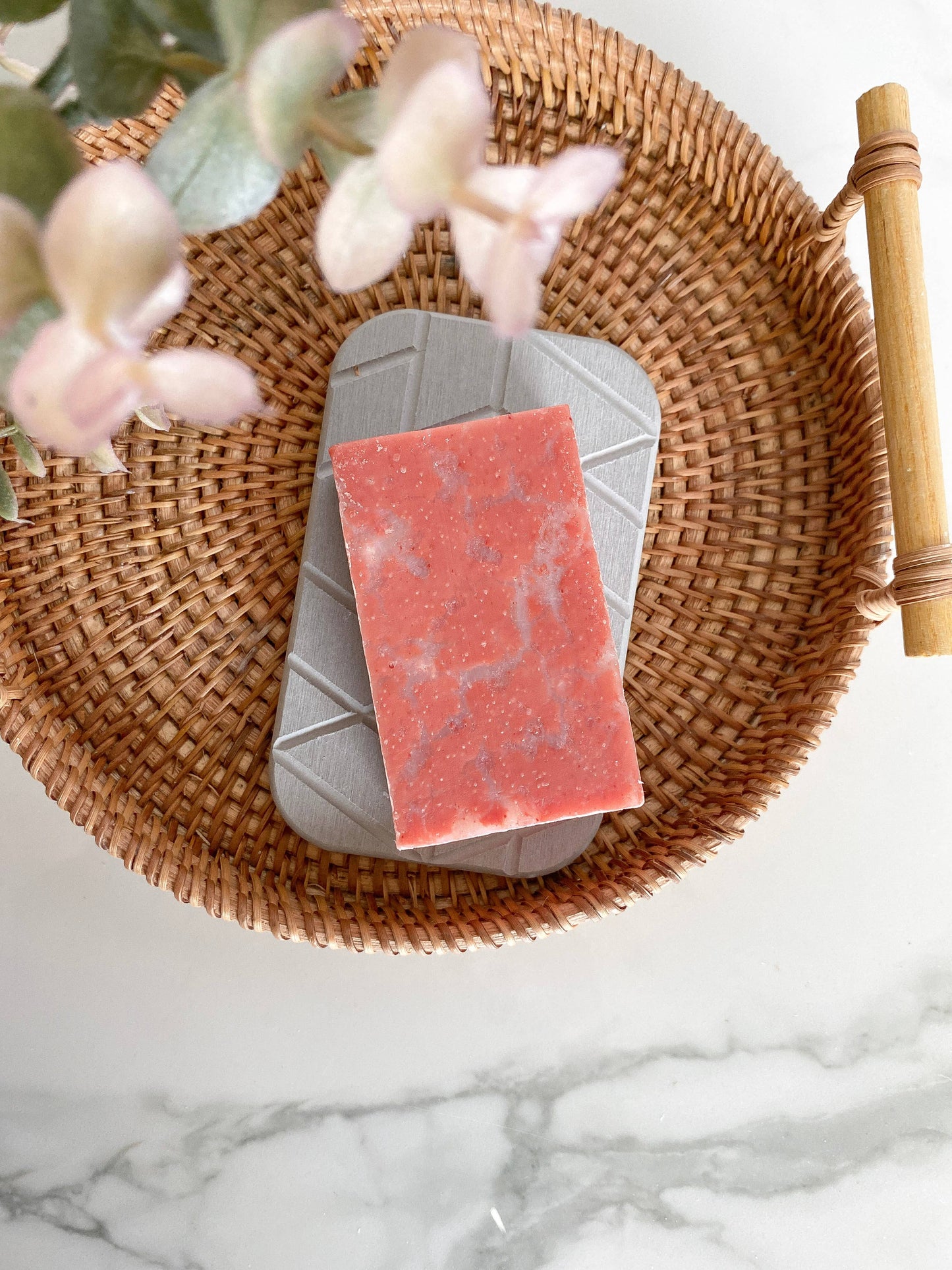 Geometric Quick-Dry Diatomite Soap Dish | Zero Waste | Eco: Light Gray