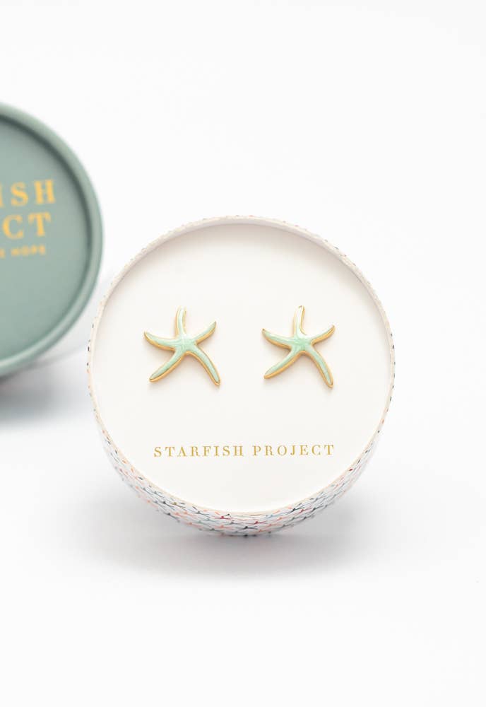 Starfish Hope Studs in Mint