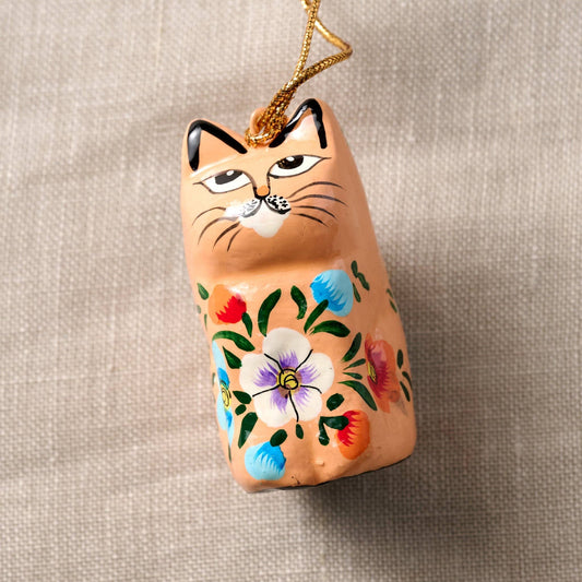 Parisi Paper Mache Cat Ornament