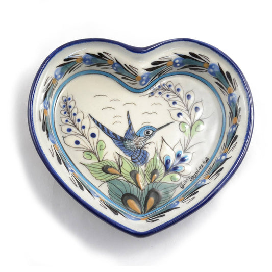 Hummingbird Wild Bird Heart Dish