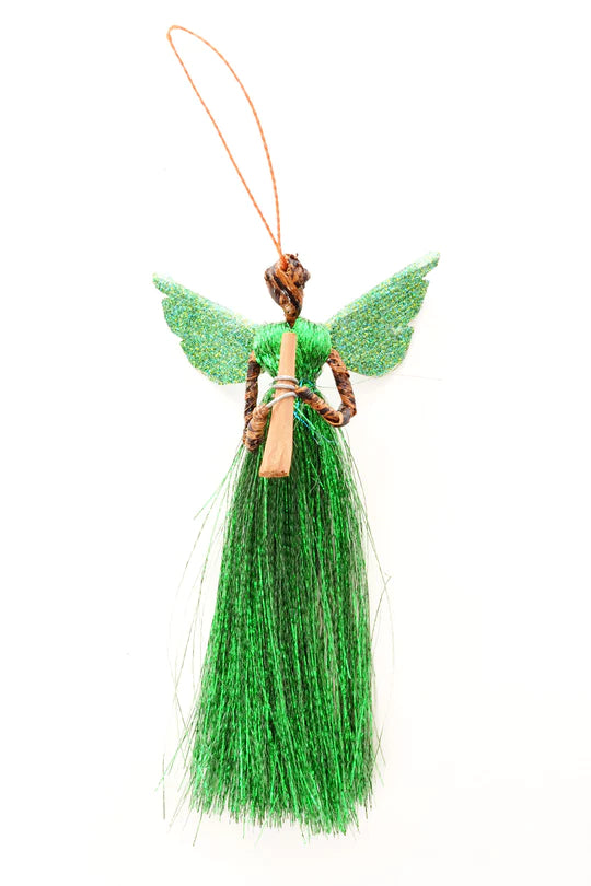 Banana Fiber & Thread Angel Ornament