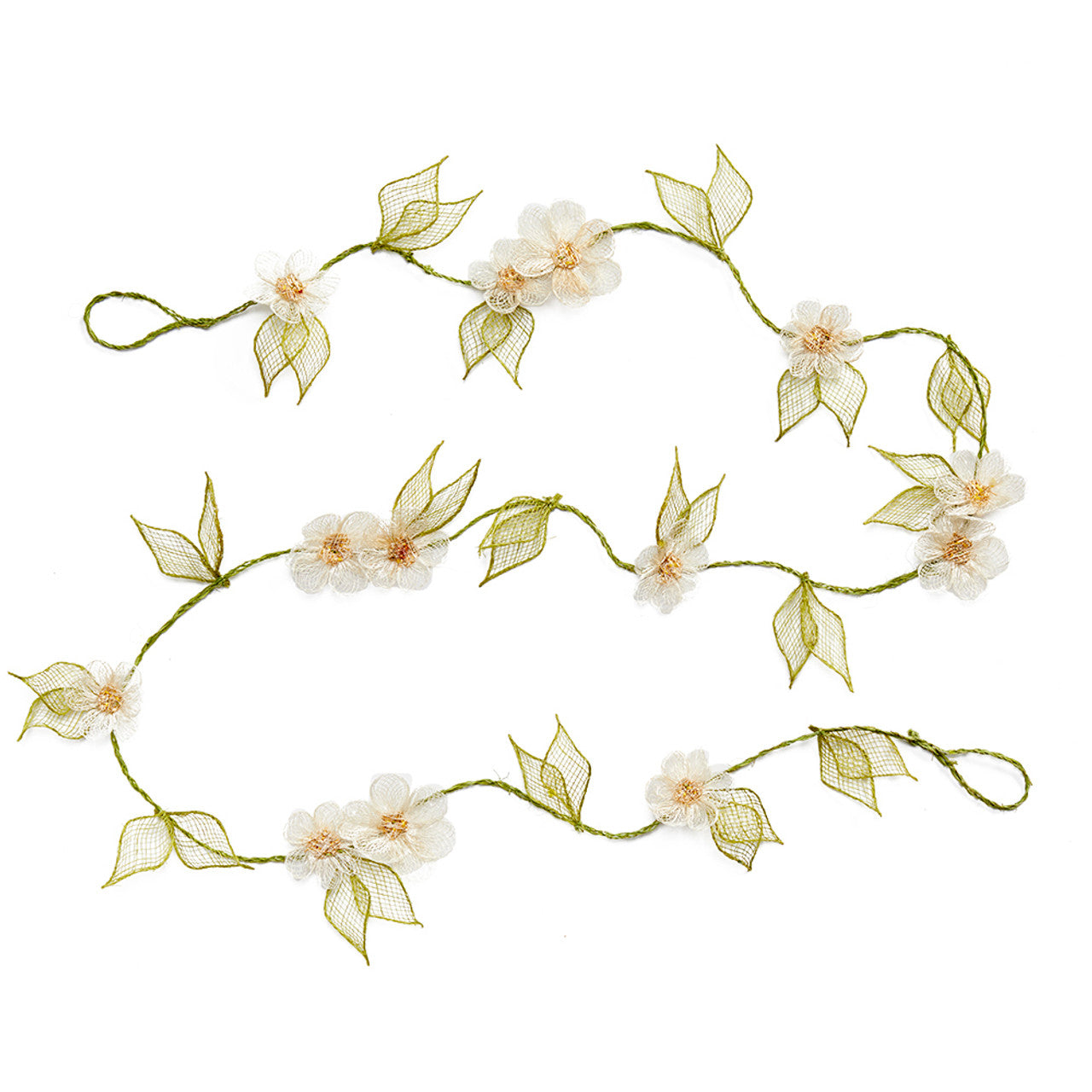 Abaca Daisy Garland