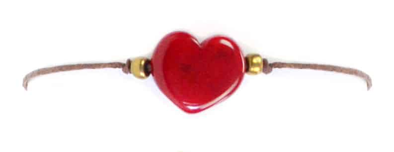 Tagua Single Heart Bracelet