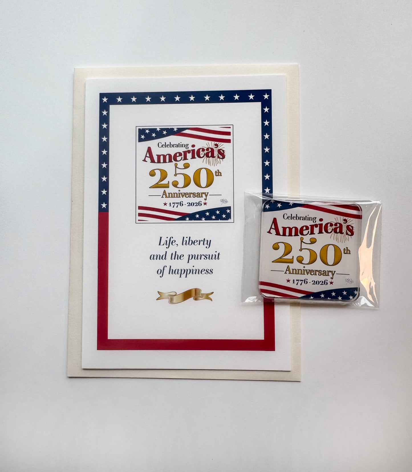 USA 250th Card & Magnet