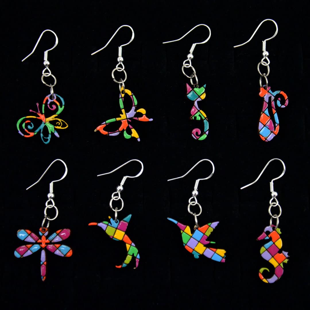Wood Animal Earrings