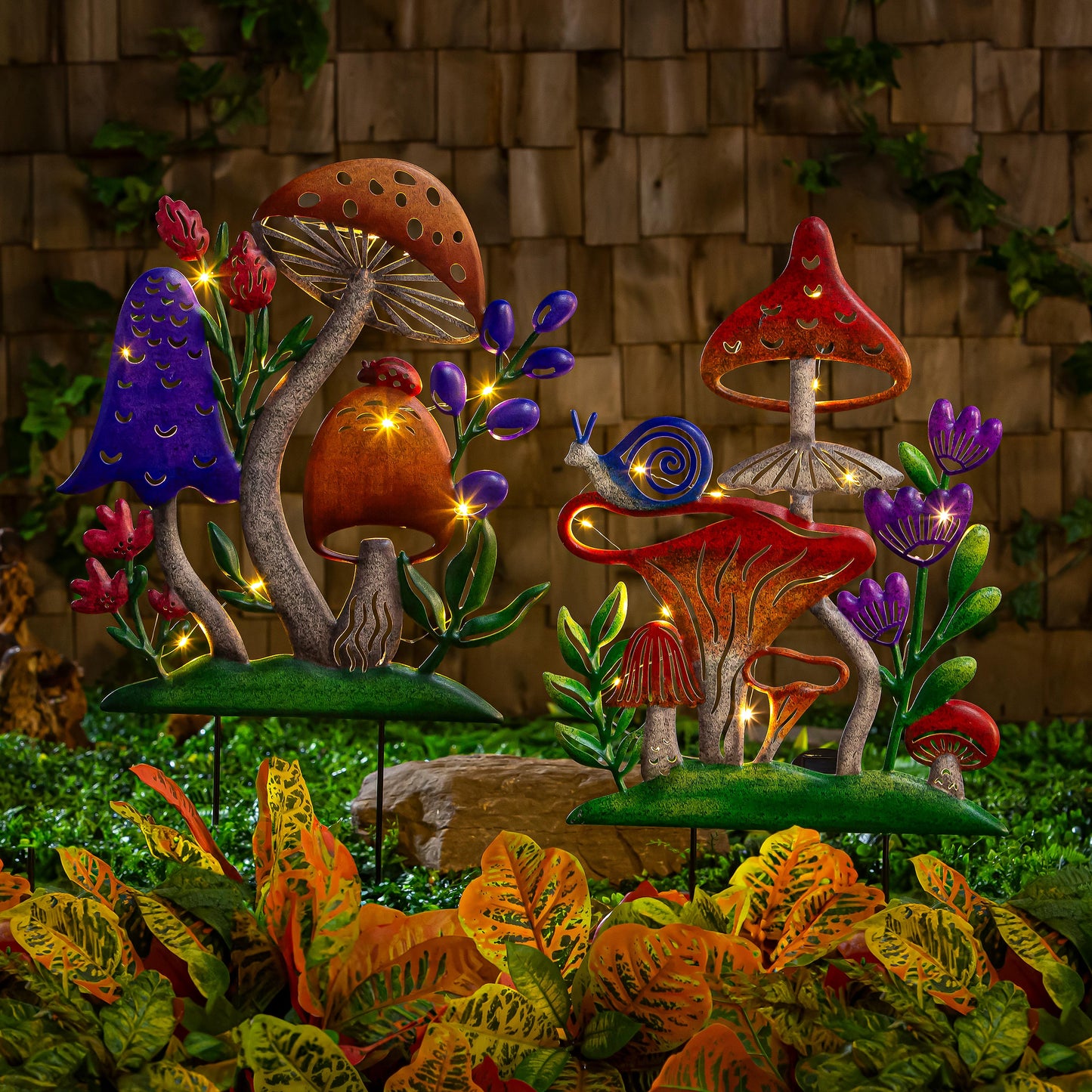 Garden Stake, Mushroom Solar 28"