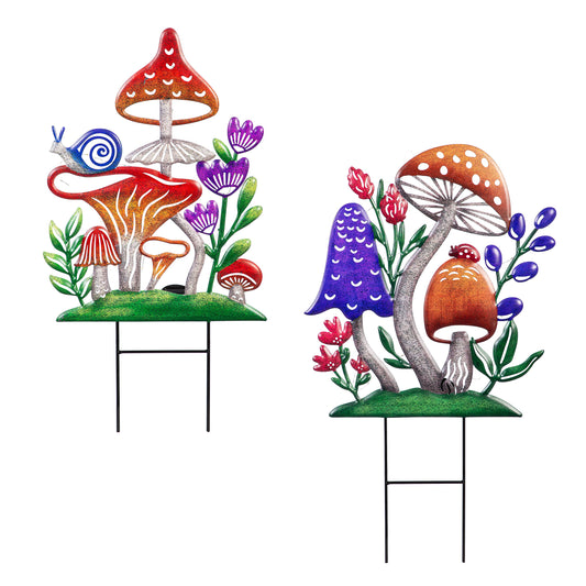 Garden Stake, Mushroom Solar 28"