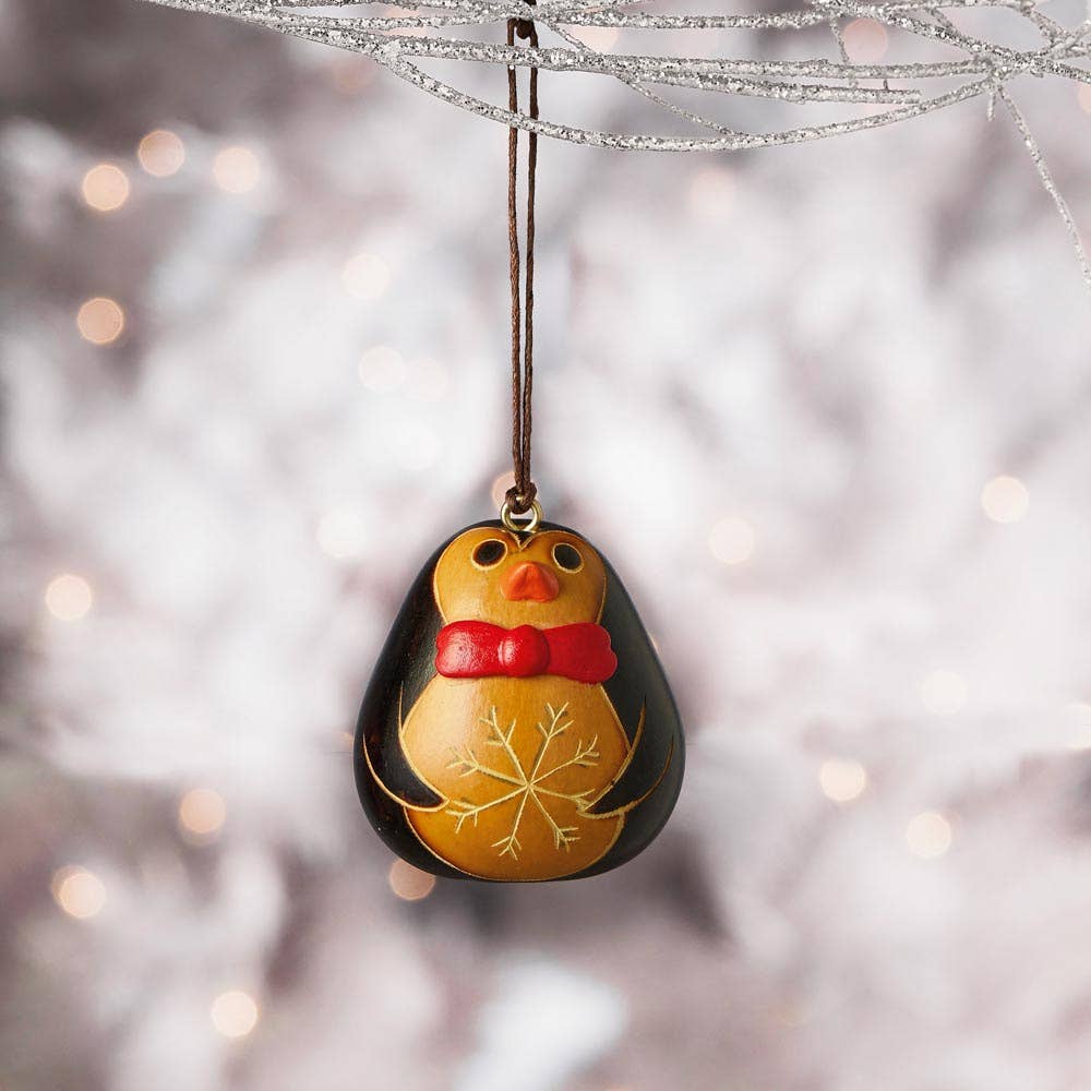 Gentleman Penguin Gourd Ornament