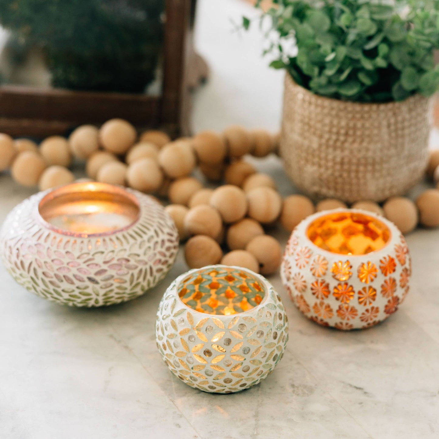 Chamakana Candleholder - Aqua