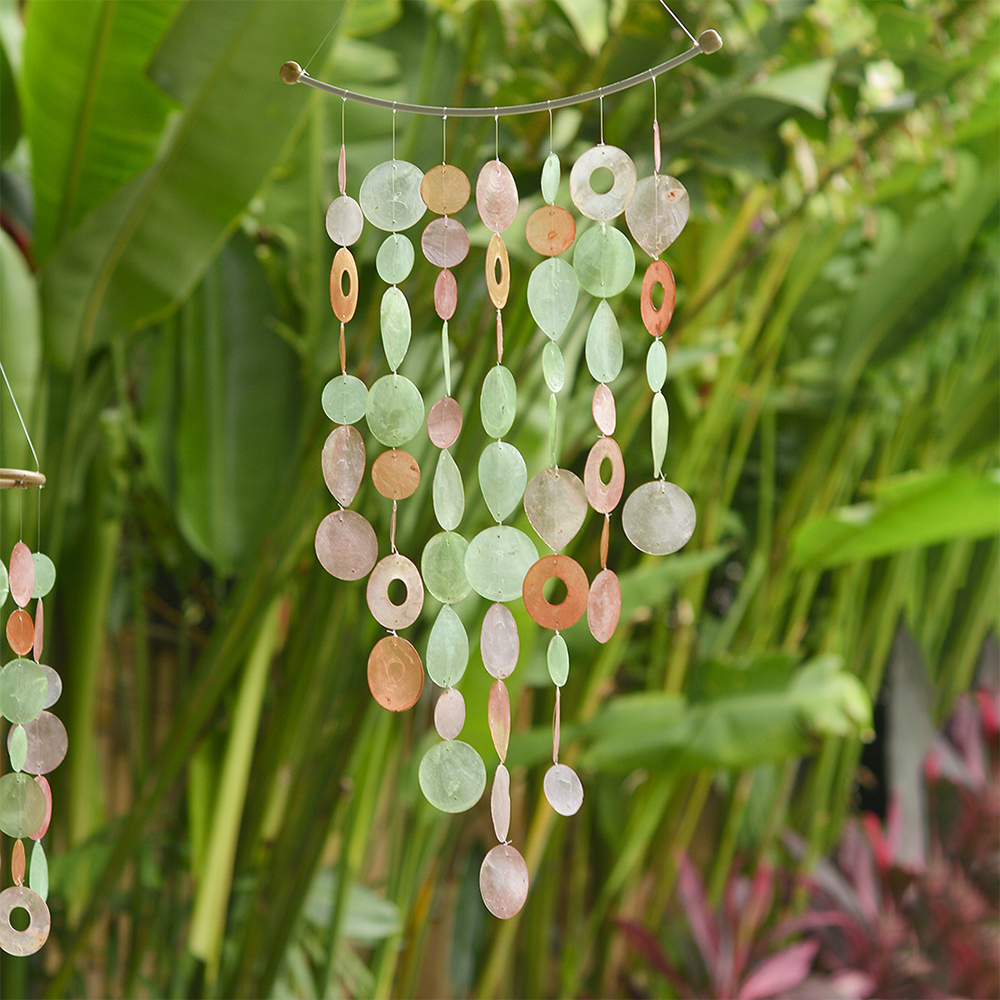 Capiz Chime Inverted Arch | Bougainvillea