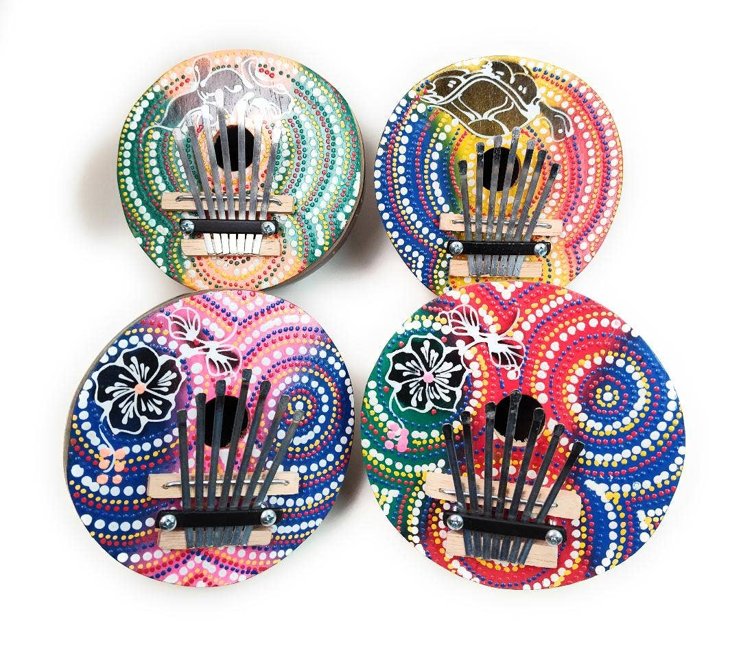 Painted Coconut Kalimba Thumb Piano SMALL
