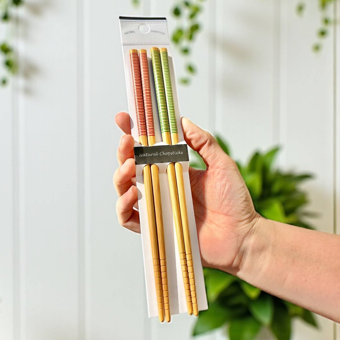 Bamboo Chopsticks Set | Summer Bestseller: Black & Black