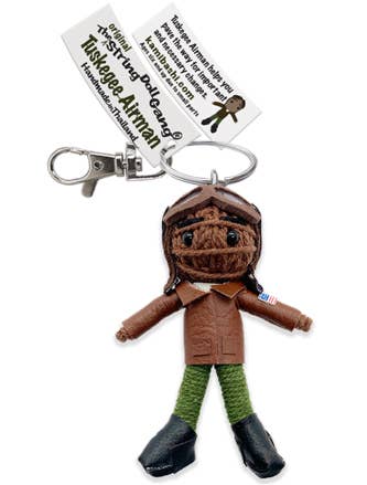 Tuskegee Airman String Doll Keychain