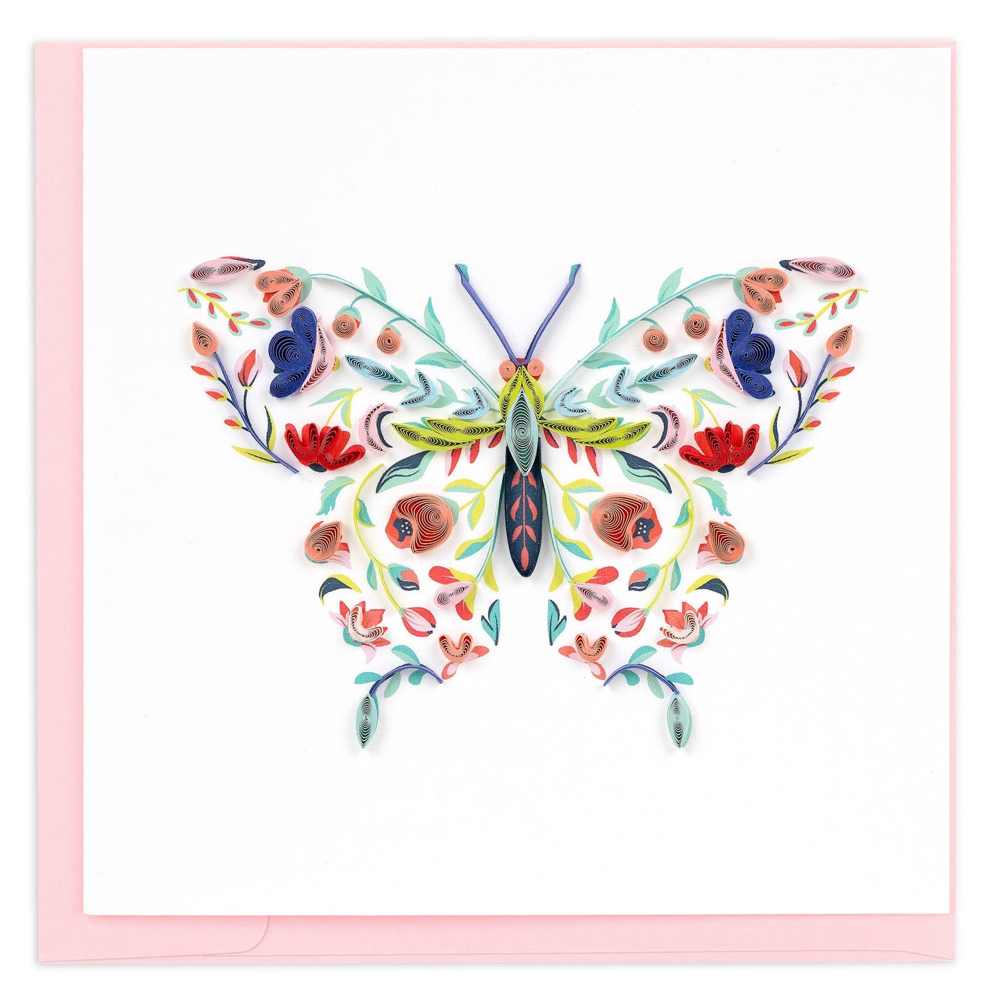 Quilled Floral Butterfly Greeting Card