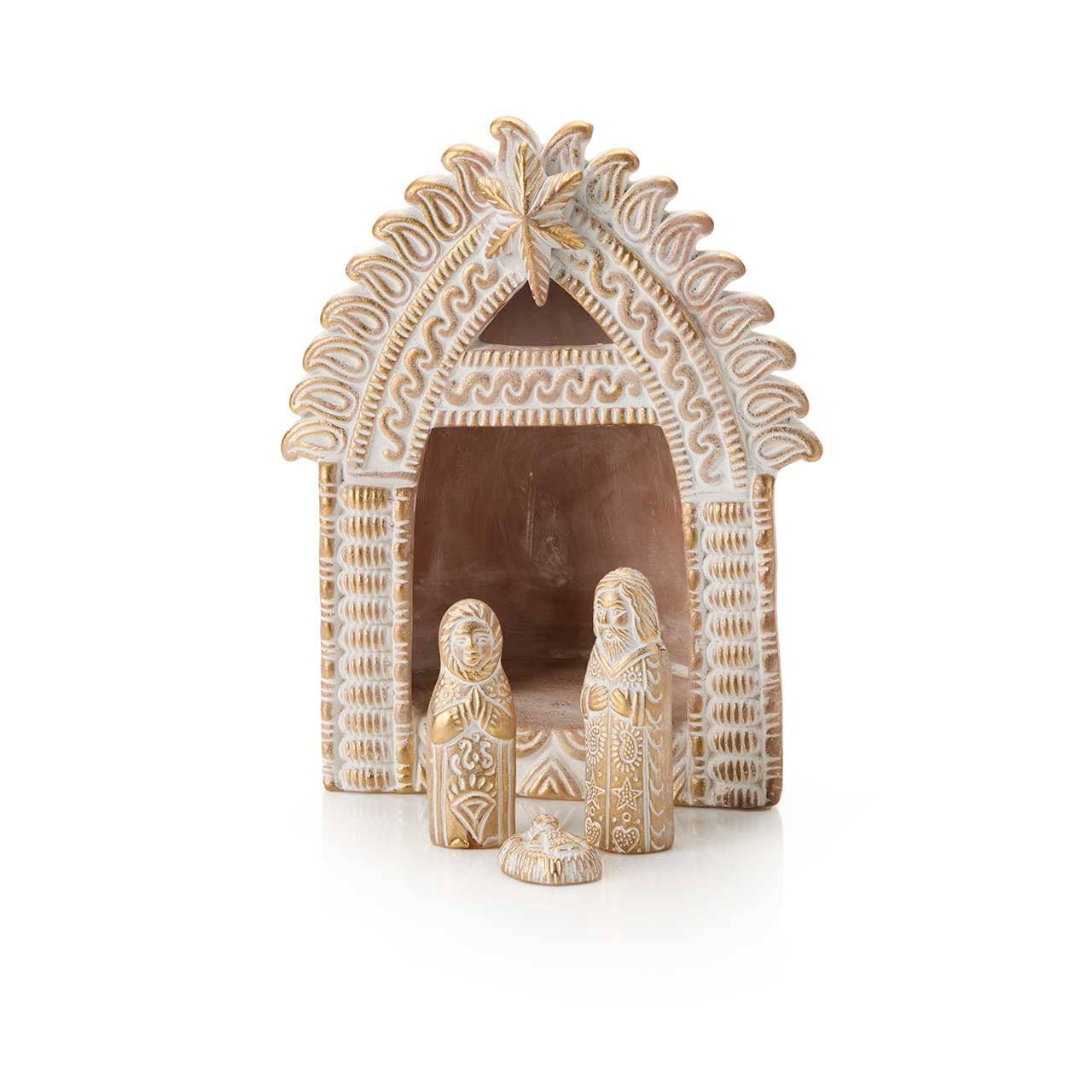 Gilded Terracotta Nativity