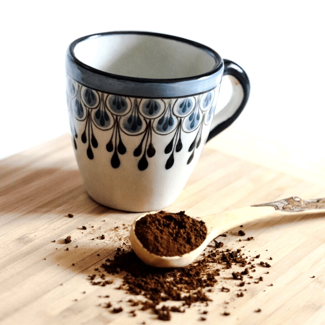 Hand Carved Wood Coffee Scoop: Macawood