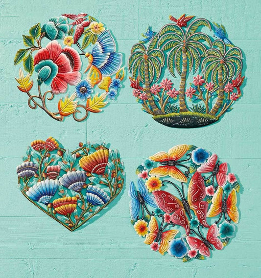 Bright Blooms Metal Wall Art