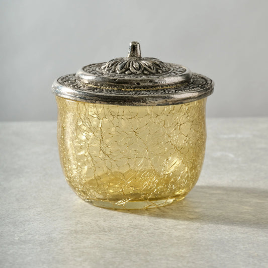 Ria Crackle Glass Jar