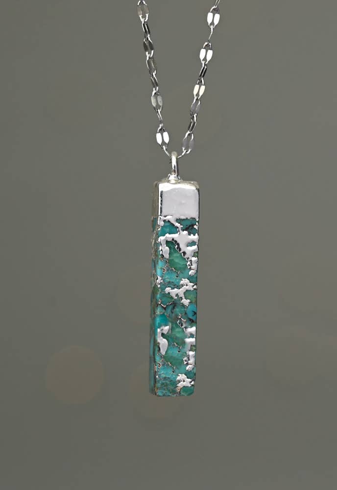 Brayden Turquoise Necklace in Silver
