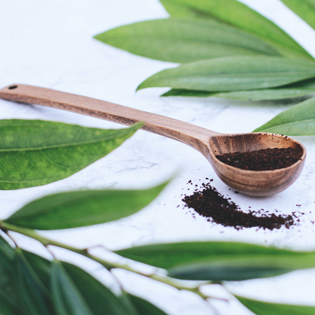 Hand Carved Wood Coffee Scoop: Macawood