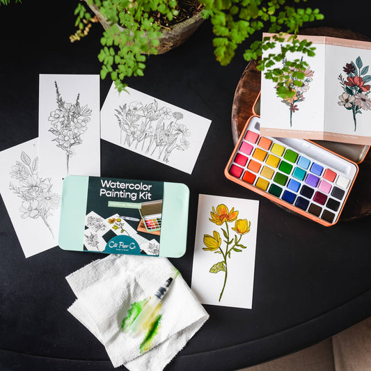 watercolor painting kit Wildflower Meadow