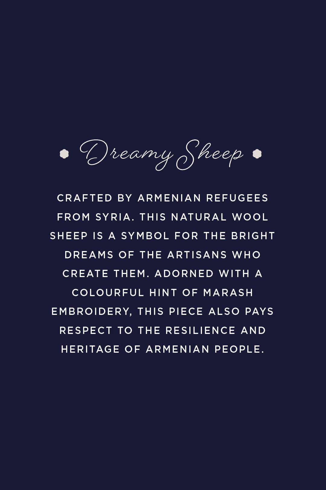 Dreamy Sheep Ornament, Made by Refugees - MADE51