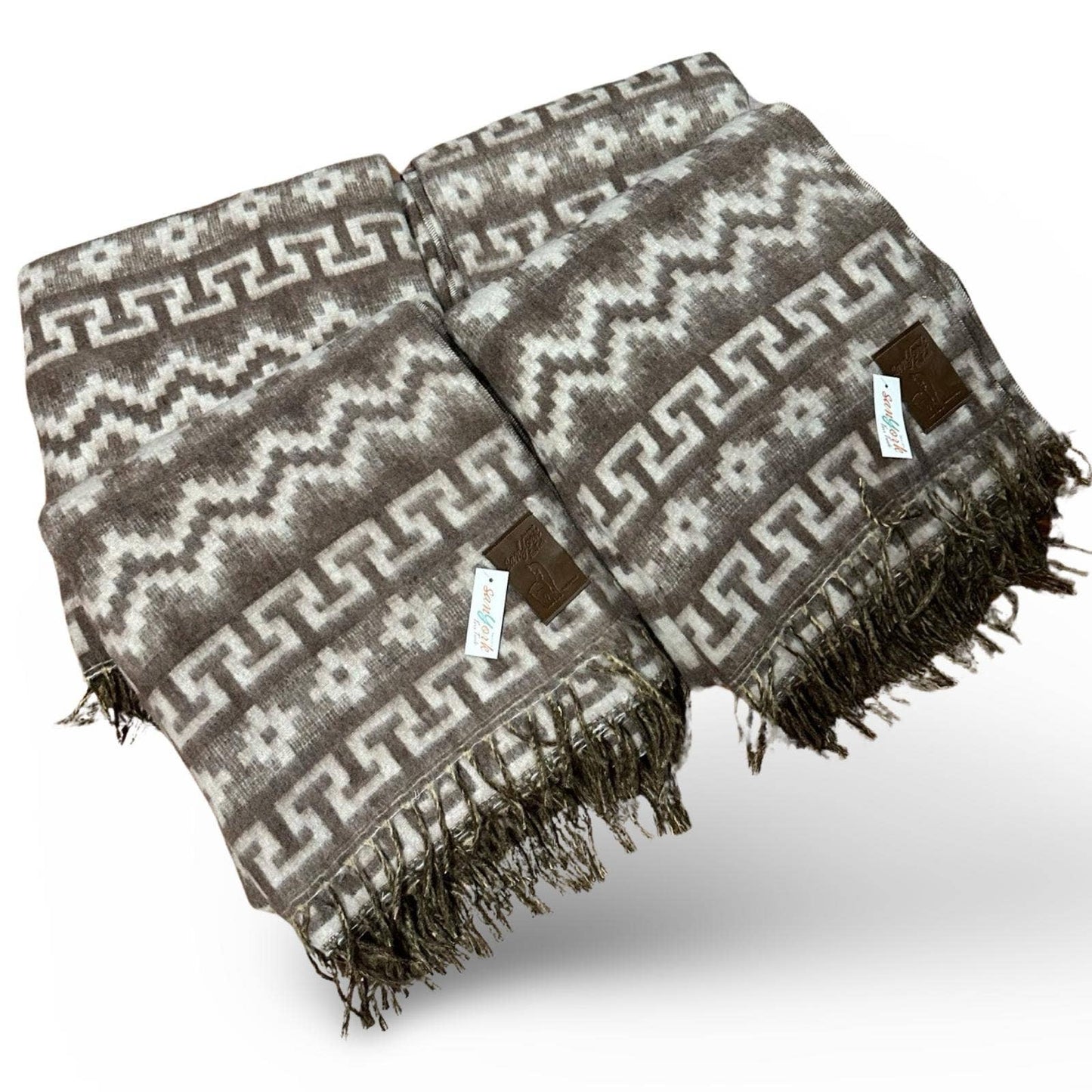 Blanket Brushed Alpaca Reversible Geometric Chacana