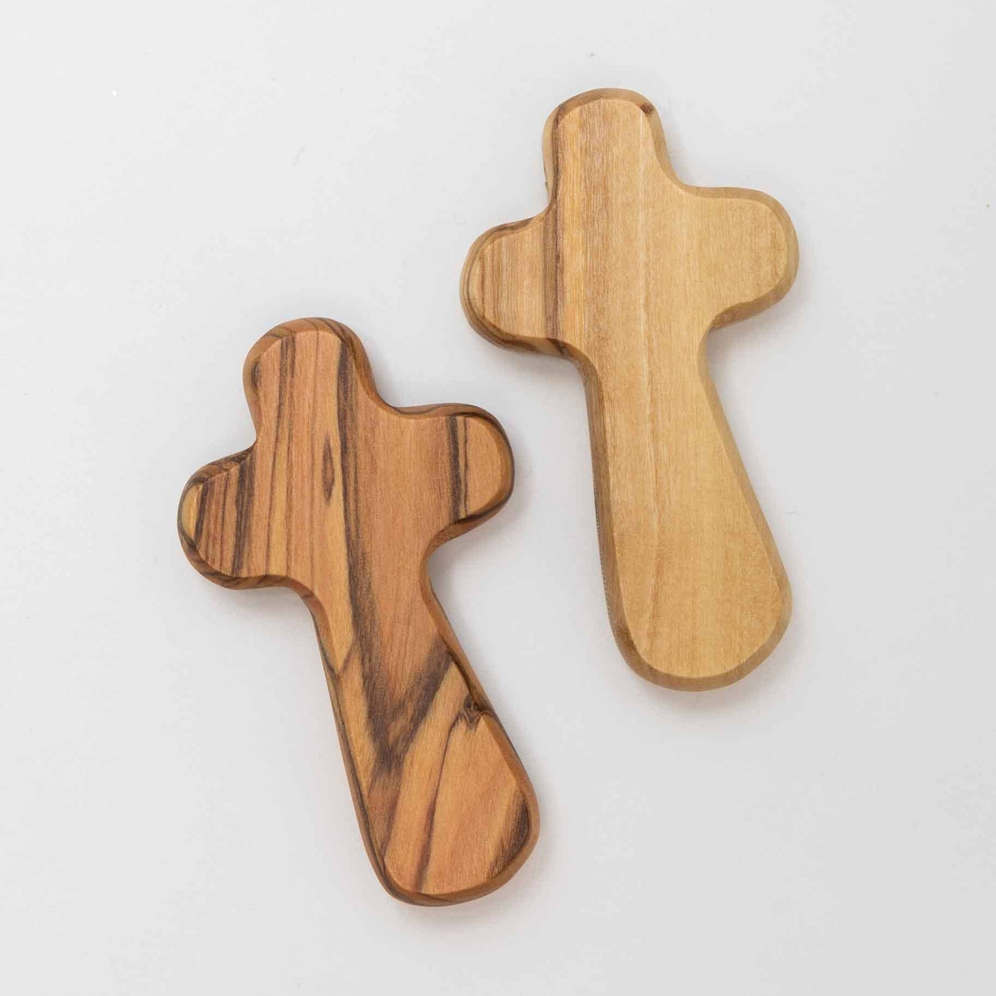 Duea Olive Wood Pocket Prayer Cross *