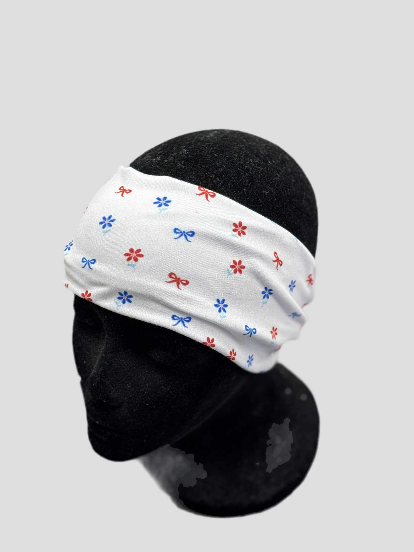 Flowers and bows red, white, and blue