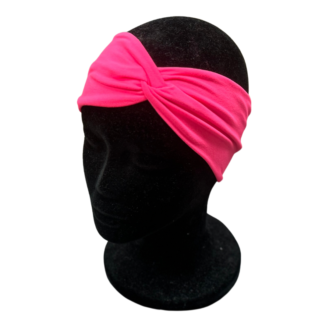 Neon pink headband