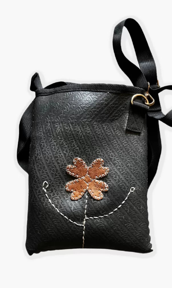 Recycled Tire Asymmetrical Pocket Purse