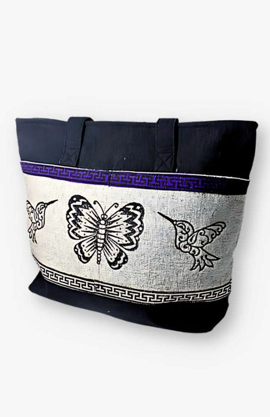 Tote Bag with Block Printing
