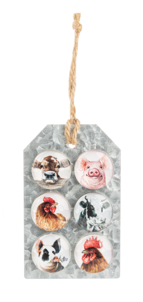 Farm Animal Magnet - 6pc set