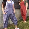Load image into Gallery viewer, Striped Romper / Overalls Cotton
