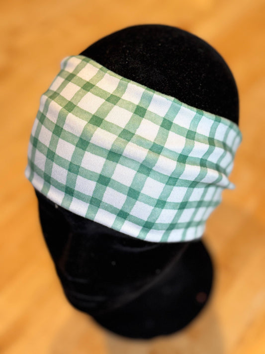 Green plaid Headband