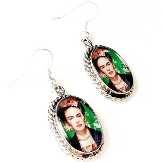 Earrings Frida Kahlo Portraiture