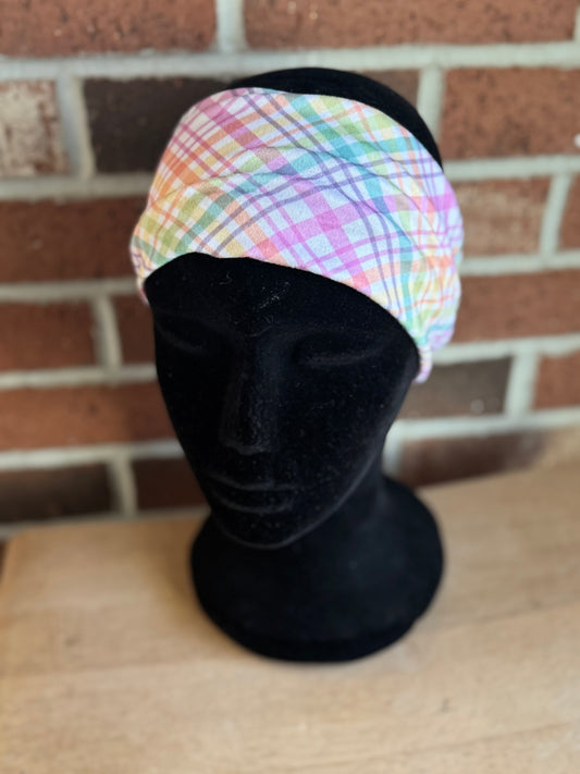 Spring plaid headband
