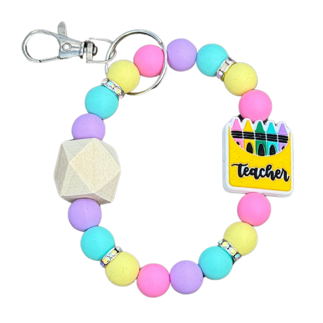 Teacher with crayons Wristlet