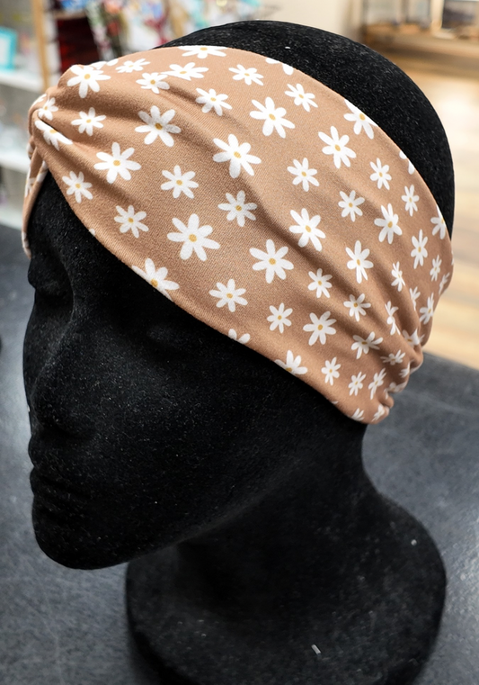 Brown Flowers Headband