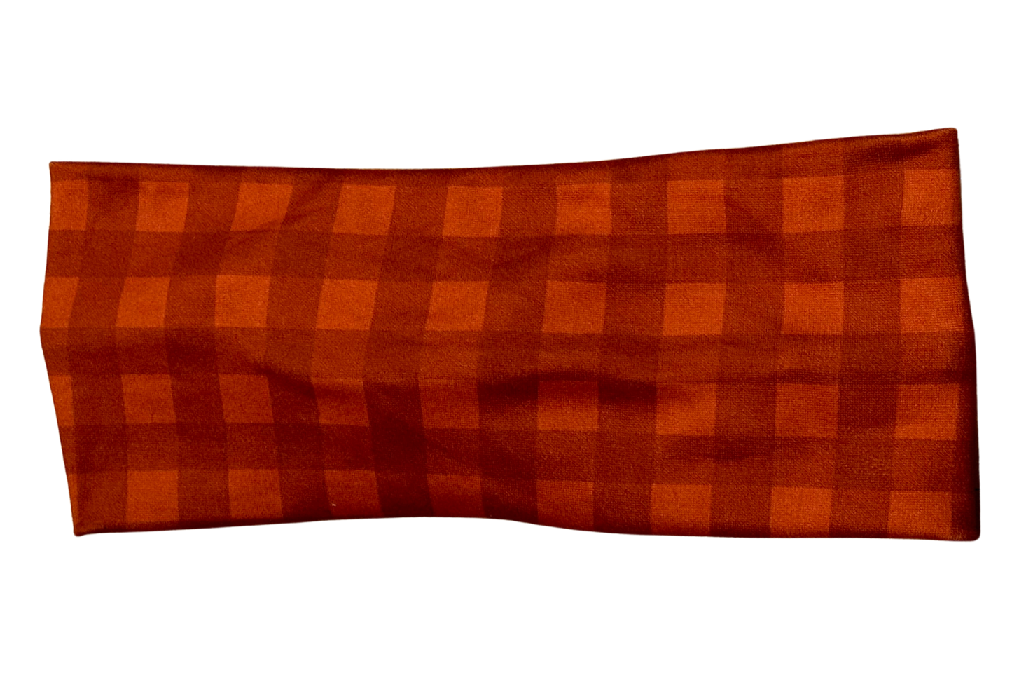 Orange plaid headband