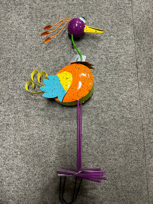 Statue, Colorful Bird metal