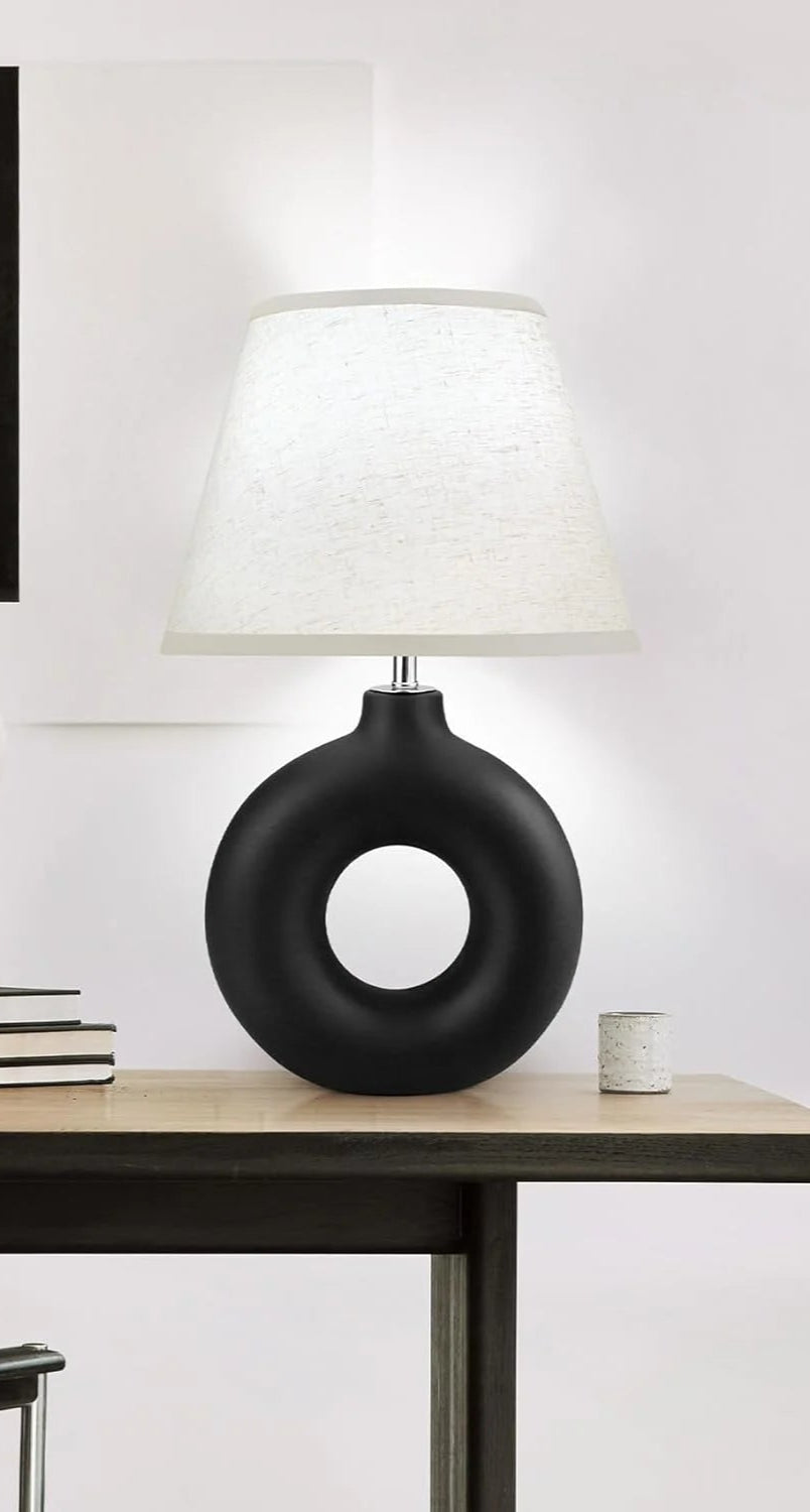 Ceramic Donut-Shaped Table Lamp Base