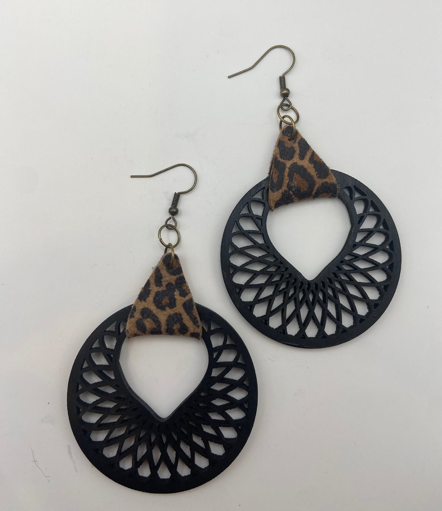Leopard Swirl Hoop Earring