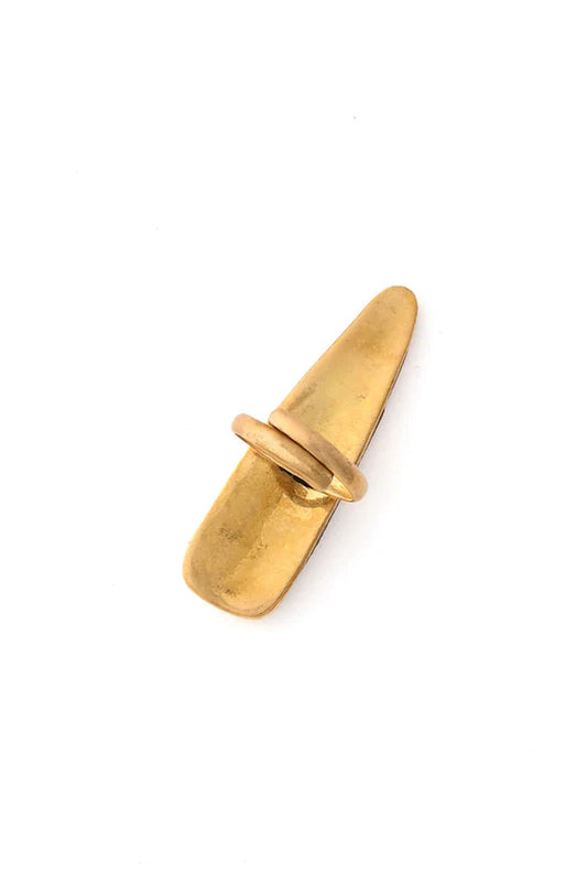 Kenyan Copper and Brass Shield Ring - Adjustable