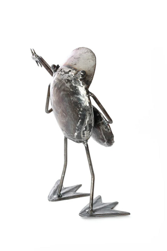 Frog Metal Sculpture Banjo Playing