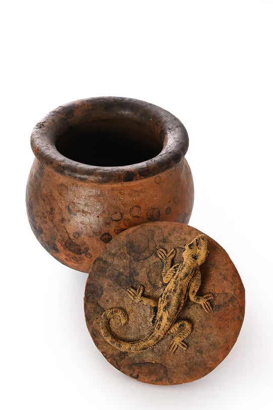 Ceramic Jar Chameleon Lid