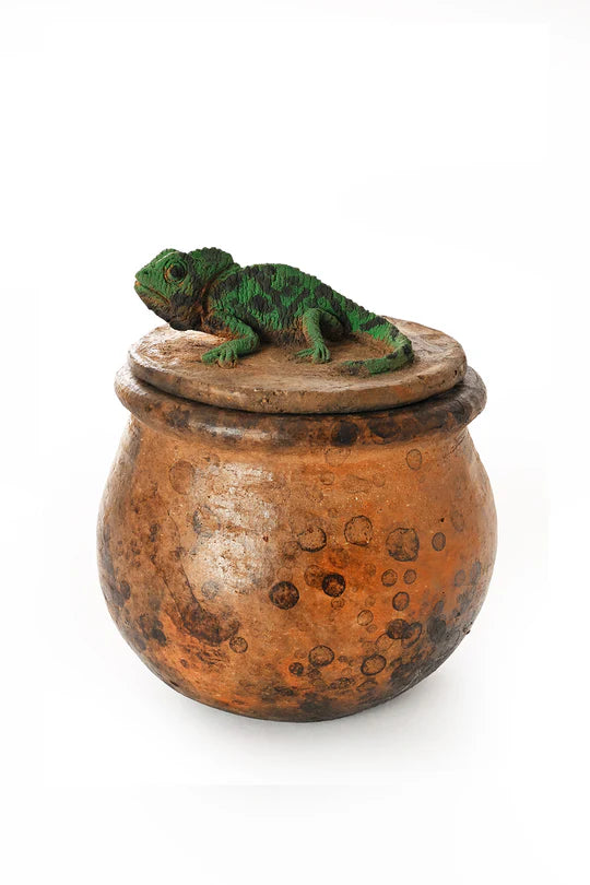 Ceramic Jar Chameleon Lid