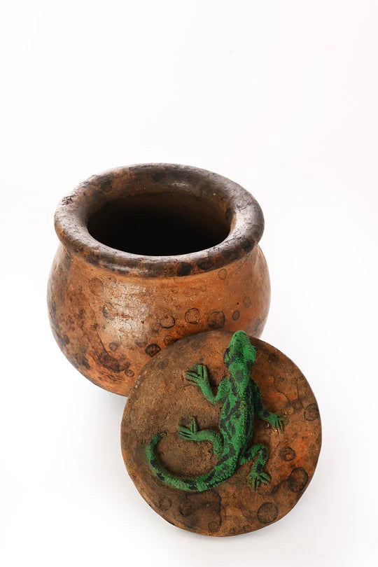 Ceramic Jar Chameleon Lid